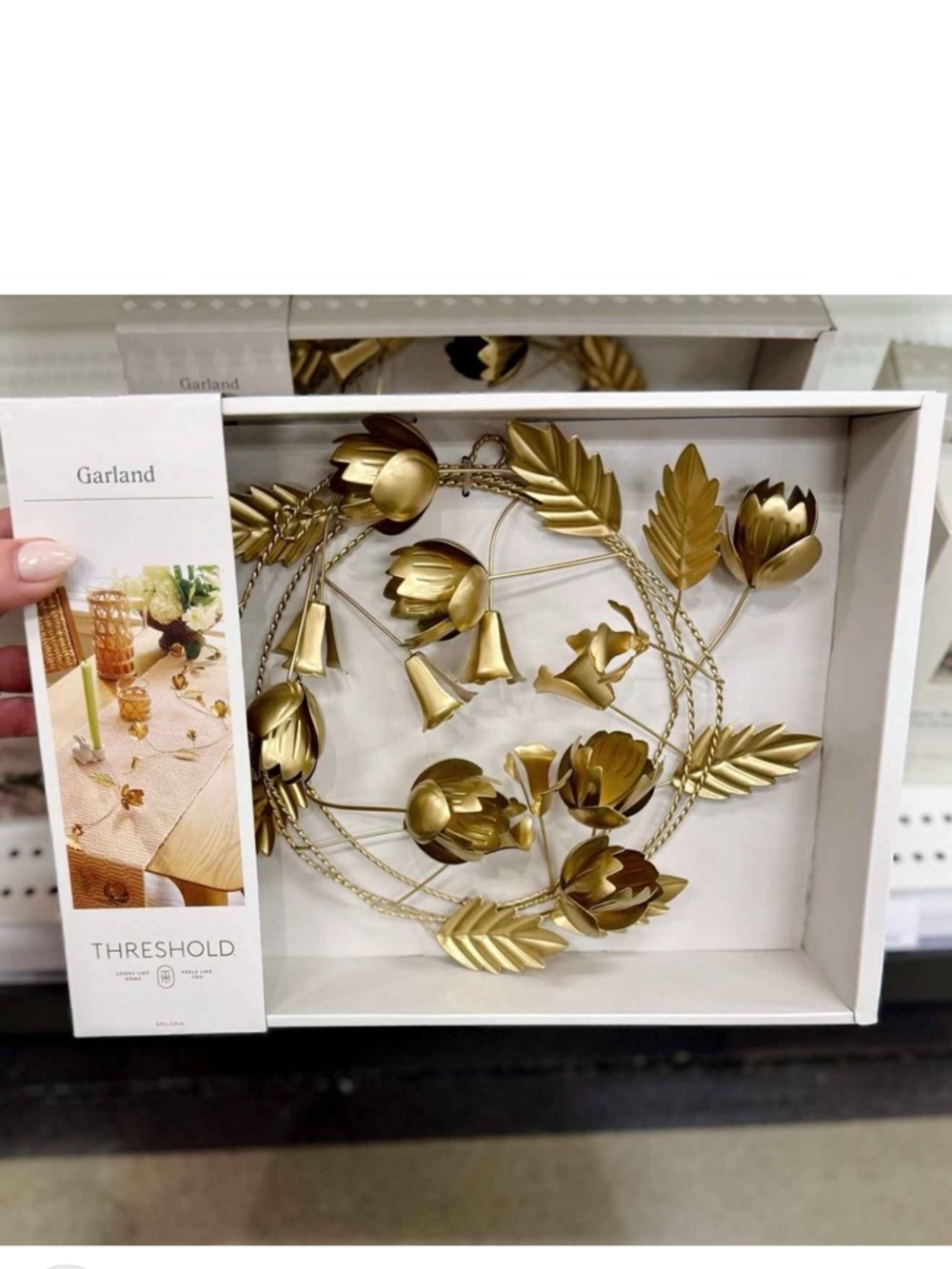 Easter Gold Metal Botanical Garland - Threshold